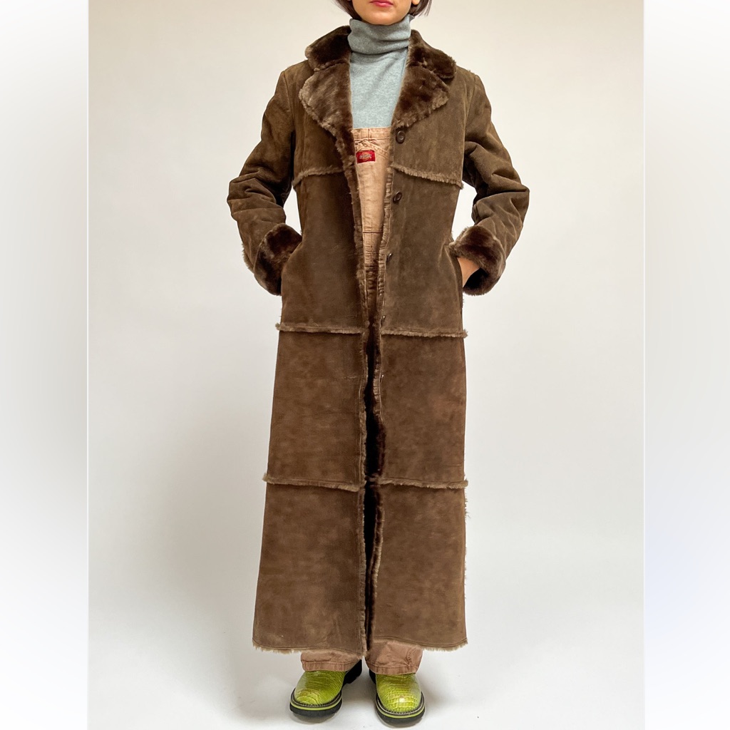 Vintage Brandon Thomas Suede Leather Coat Size Medium